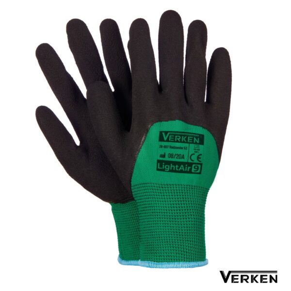 Rękawice robocze Powlekane spienionym lateksem Verken LightAir
