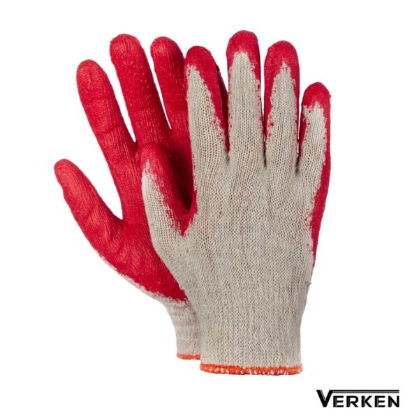 Rękawice robocze  BHP powlekane lateksem bawełniane Wampirki