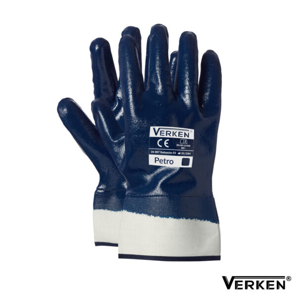 Rękawice robocze olejoodporne powlekane nitrylem Verken Petro