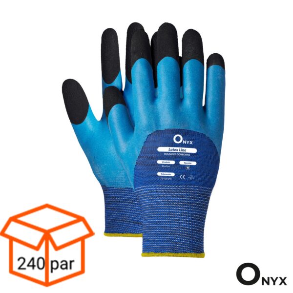 Rękawice robocze piankowe powlekane spienionym lateksem Verken Bluefom 240 PAR -1 KARTON