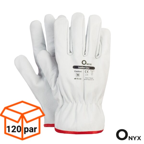 Rękawice robocze całe skórzane z koziej skóry Verken Comfort 120 PAR -1 KARTON 5,70 zł/para