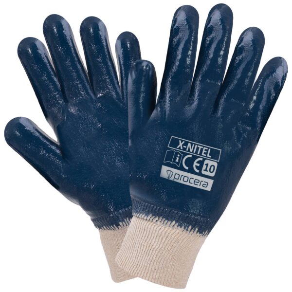 Rękawice robocze olejoodporne powlekane nitrylem X-Nitel Procera